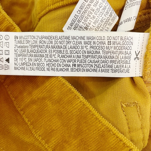 ❌SOLD❌ Forever 21 | Womens Harvest Gold Corduroy Fray Mini Skirt | Size: S - Picture 6 of 6